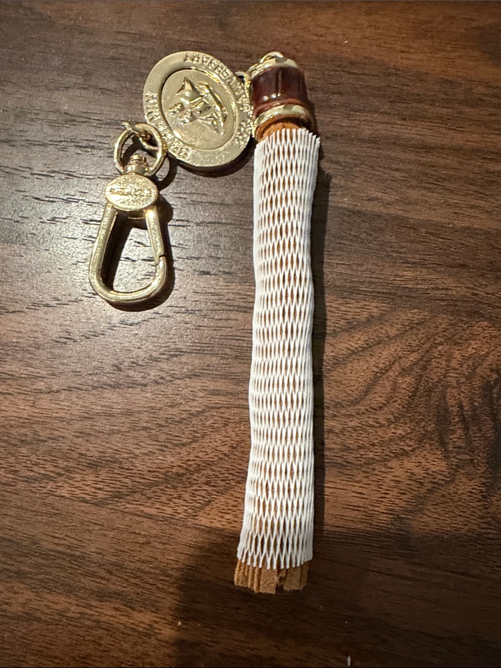 Brahmin Tobacco Suede 35th Edition Key Holder